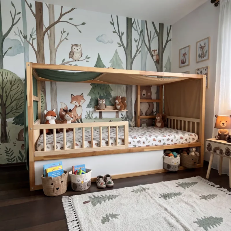 IKEA KURA Bed Safety Rails with Round Spindles ROLO DUO 90×90
