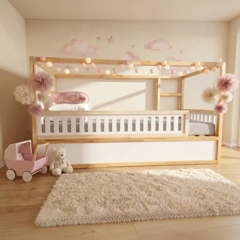 IKEA KURA Bed Lower Fall Protection VELO DUO 165×90 in Wood and MDF