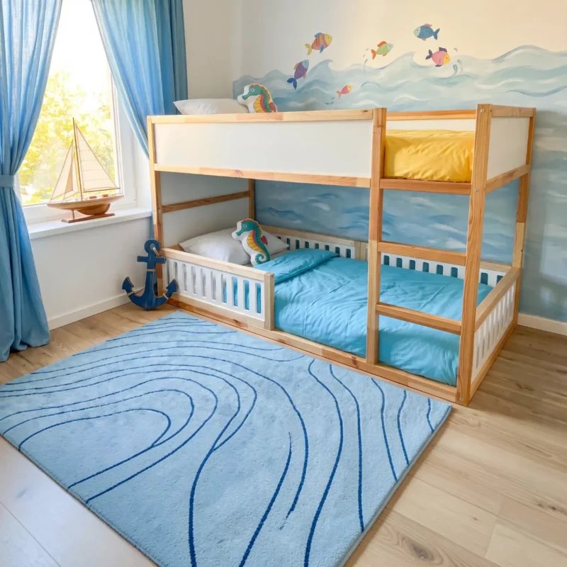 IKEA KURA Bed Lower Fall Protection VELO TRE 200×90×90 in Wood and MDF