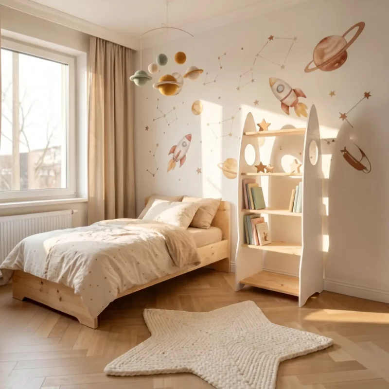 IKEA KURA Bed Montessori Shelving Unit RAKIETA MIDI White