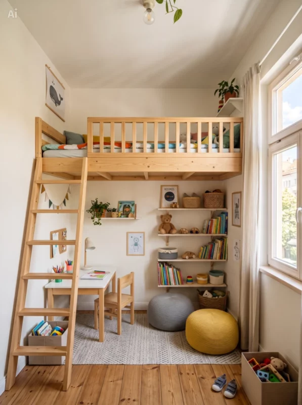 Consider the room’s height as well as its floor space